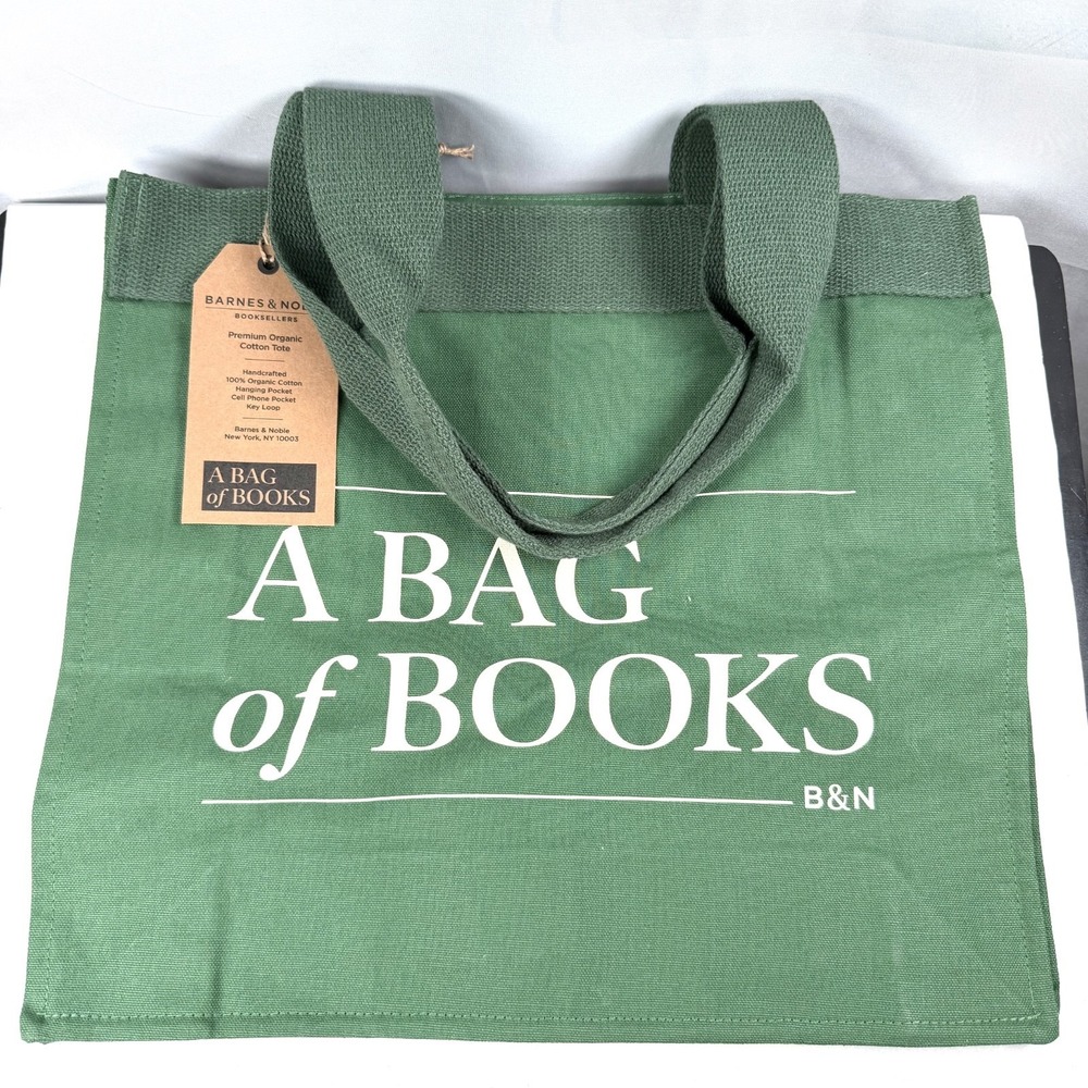 Barnes & Noble A Bag Of Books Tote Bag Forest Green Organic Cotton / New